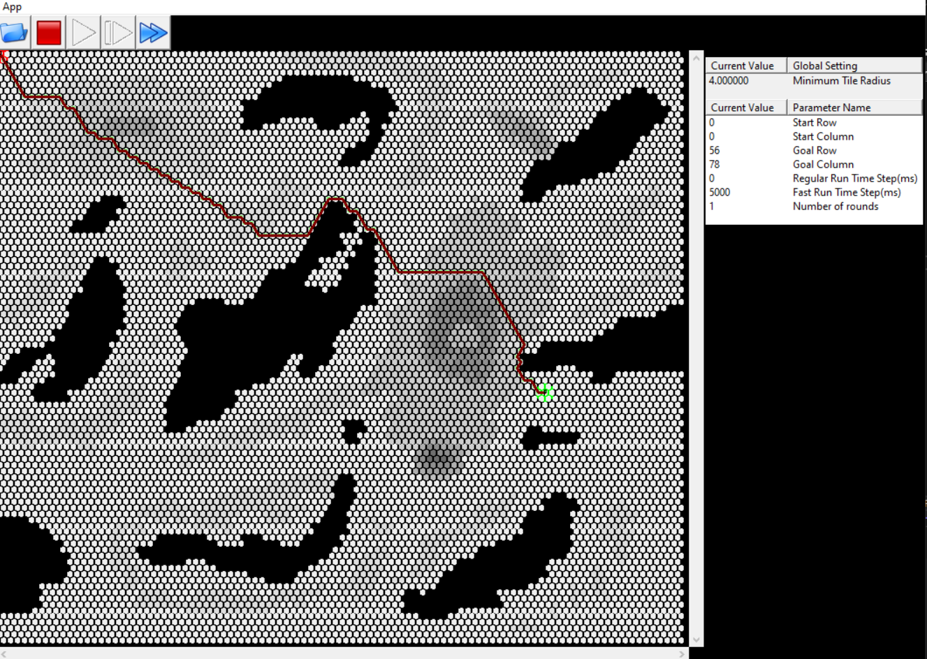 Example of the algorithm's final path on a large grid.