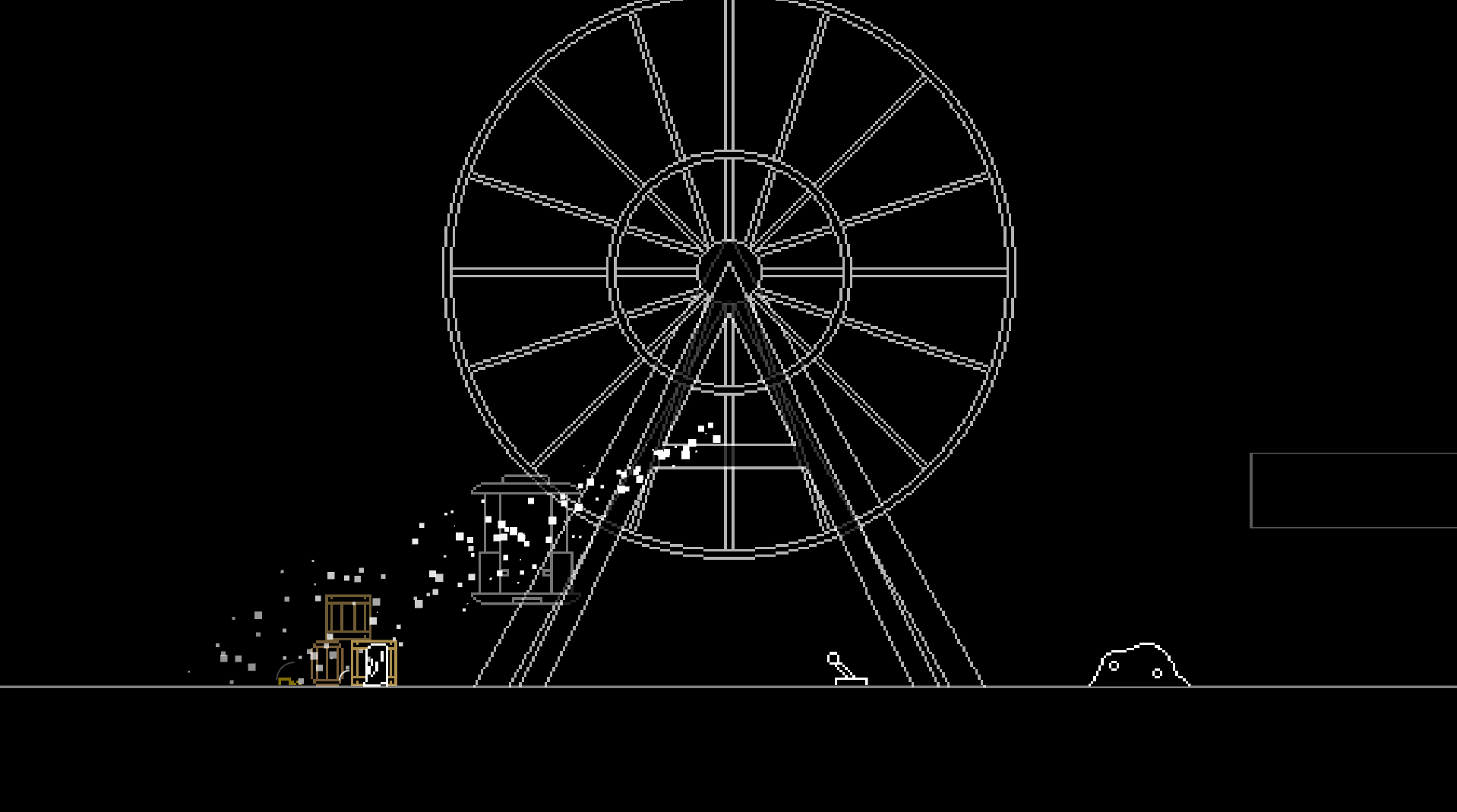 Every player action like stepping or jumping produces particle soundwaves that bounce off objects around you; you can also send out a concentrated soundwave for surveillance.