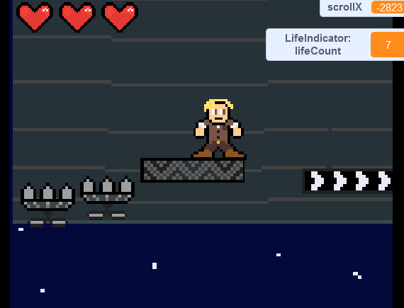 The second level takes place at night on the outside of an airship, and is centered around conveyor belts.
