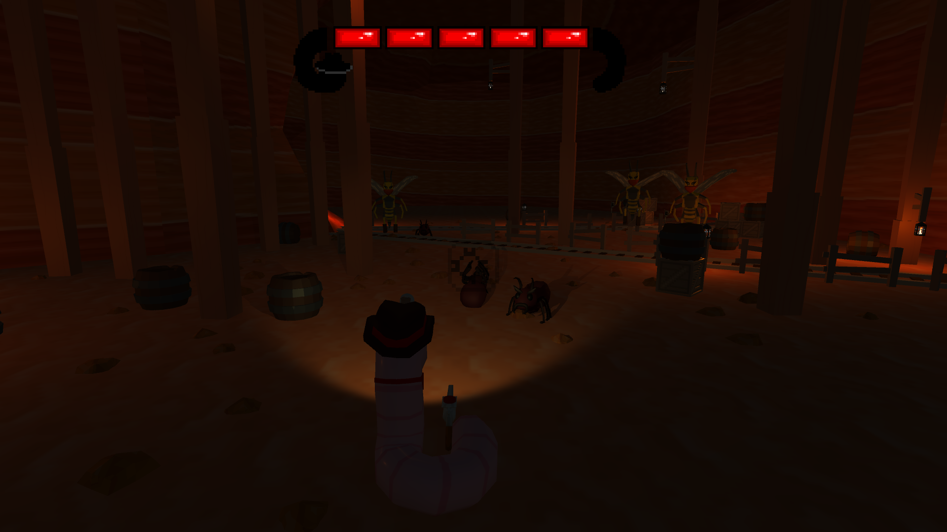 The caverns are dark - maybe a Light Upgrade to help you fight through them?