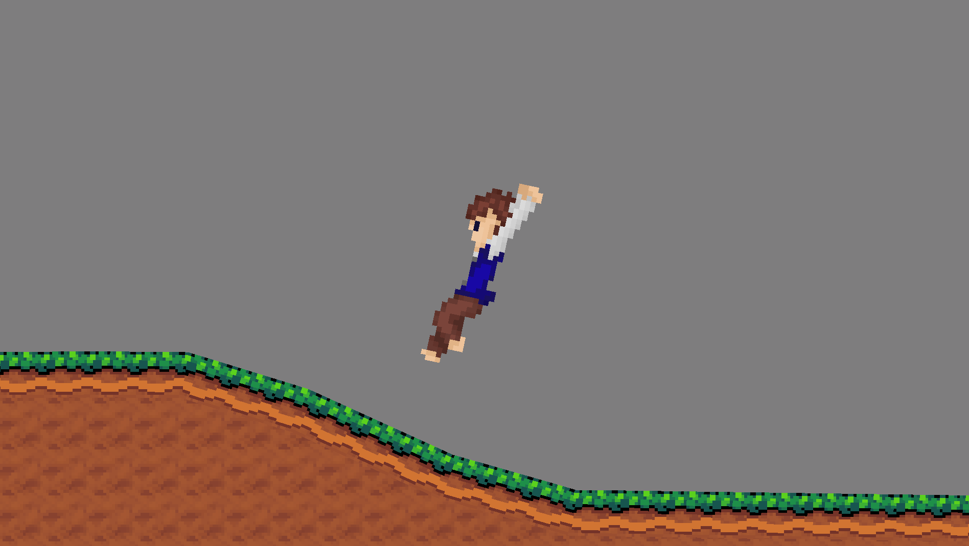 Jumping off a slope will propel you in the appropriate direction and potentially give you a boost!