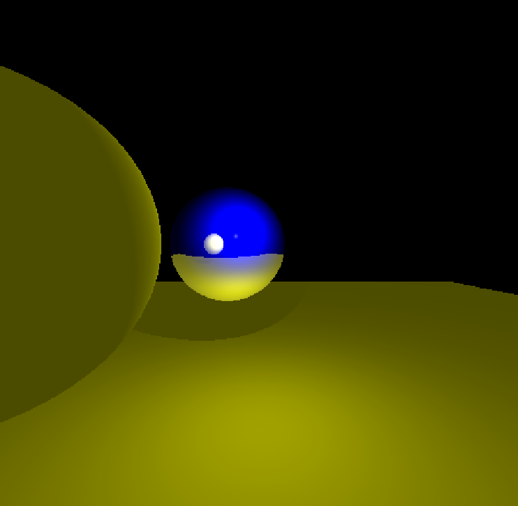 A clear view of my implementation of a glazed surface that is highly reflective.