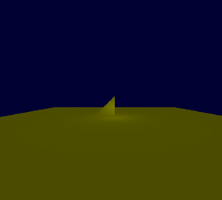 This is another progress screenshot; it was my first successful triangle. Surface normals will get you every time!