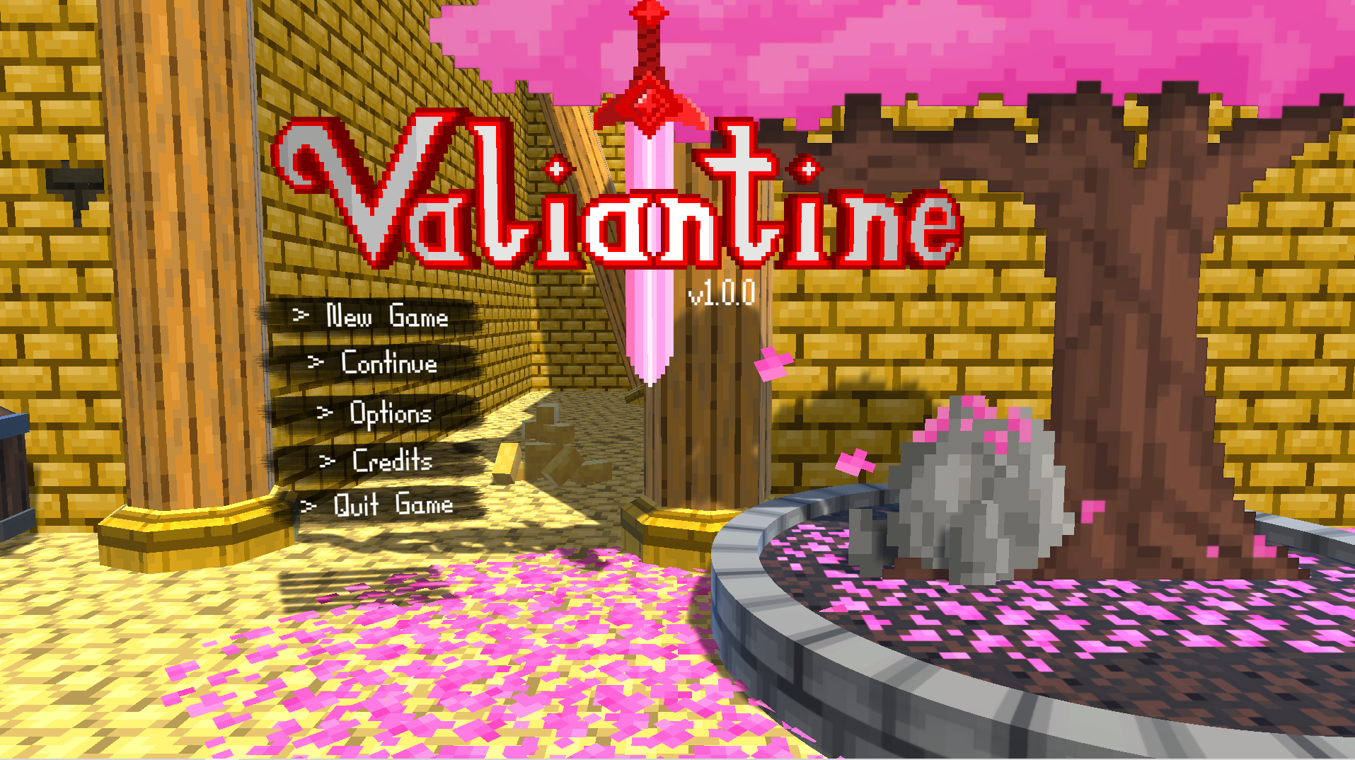 The title screen takes place in a 3D envionment, and moves around based on the buttons you click!